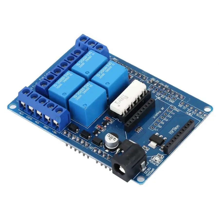 4-канальная Плата расширения релейного модуля постоянного тока 5 В со стандартным