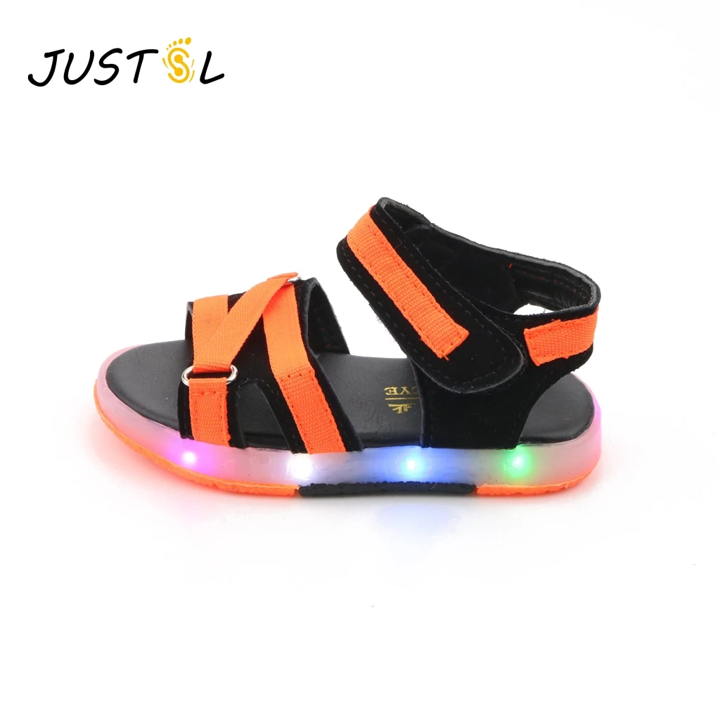 JUSTSL детская обувь новинка 2017 года летние мягкие модные сандалии для мальчиков и