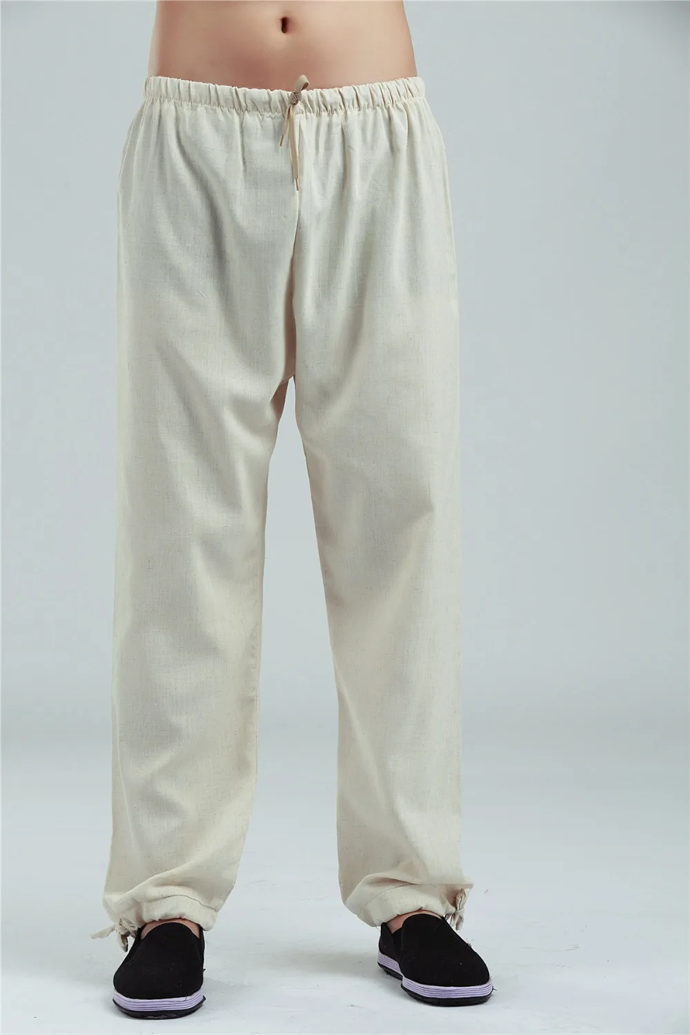 Традиционная китайская одежда Шанхая история мужские льняные брюки длинные для