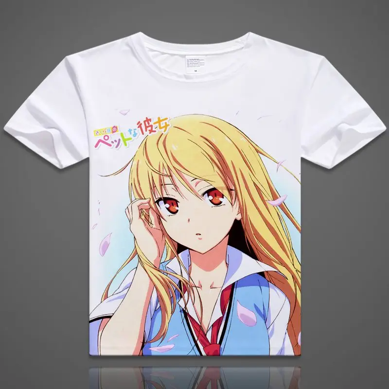 Футболка для косплея с принтом Sakurasou no Pet na Kanojo футболка коротким рукавом
