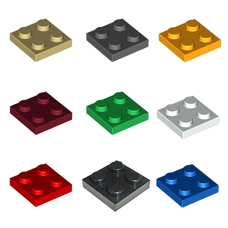 50 шт./лот DECOOL 2*2 пластина совместима с 3022 3D MOC кирпич DIY блоки игрушки собрать