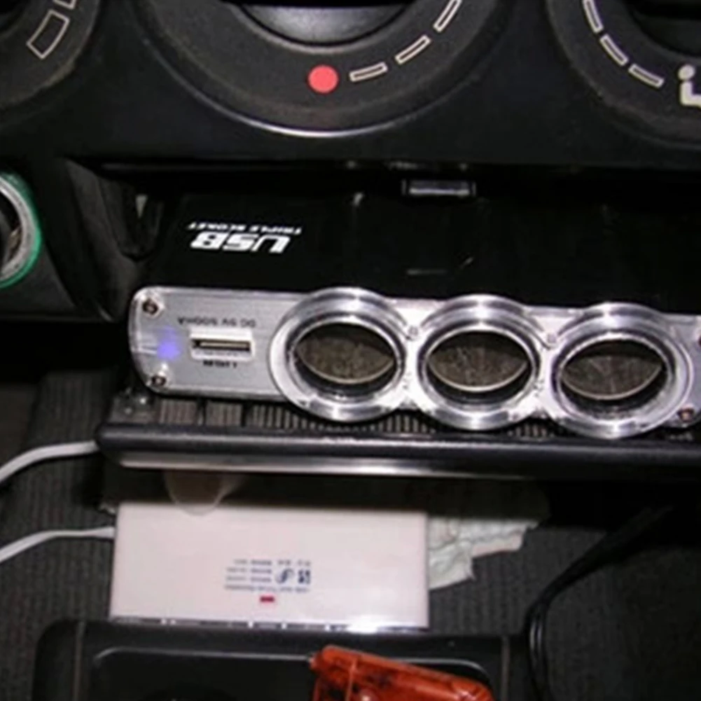 12V 24V Авто 3 полосная автомобильная Зажигалка для сигарет розетка разветвитель