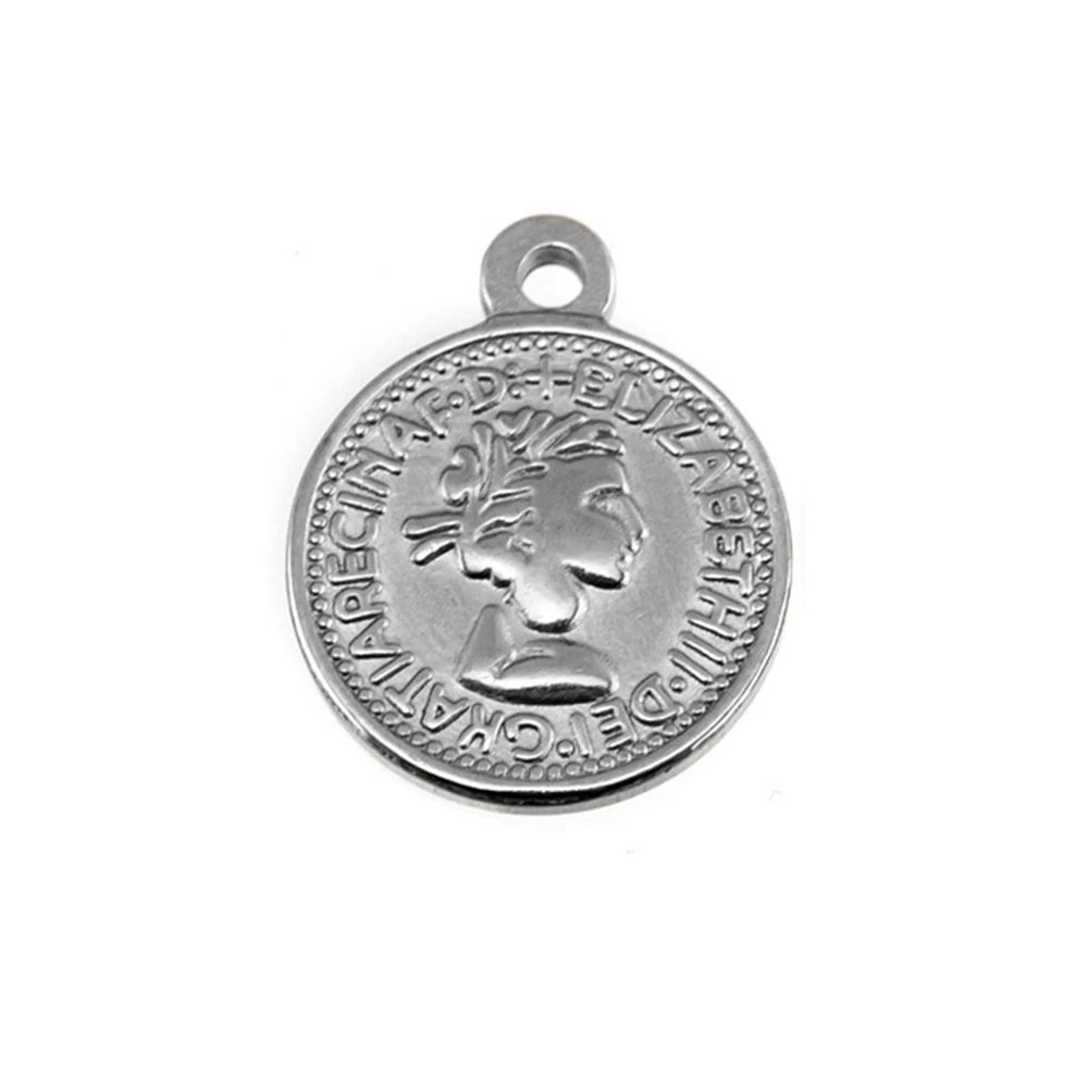 Медаль из 100% нержавеющей стали фунт Elizabeth II евро 10 cent монета толстые Подвески DIY