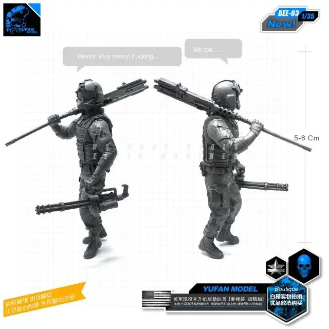 

Yufan Moled 1/35 фигурки солдата из смолы, члены современного американского вертолета, сервисная служба Bee-03