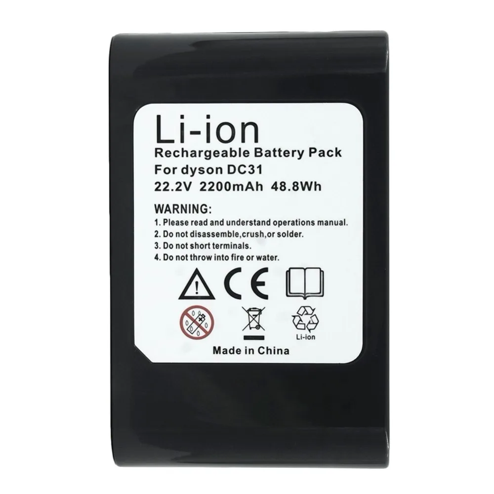 2200 mAh 22 2 V литий ионная Замена батареи для D yson тип A DC31 DC34 DC35 917083 05 Пылесос
