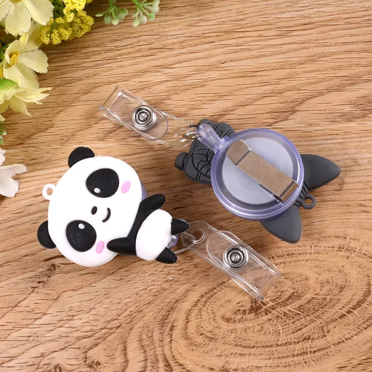 1 шт. Милая панда выдвижная бейдж для студентов медсестер удостоверения личности