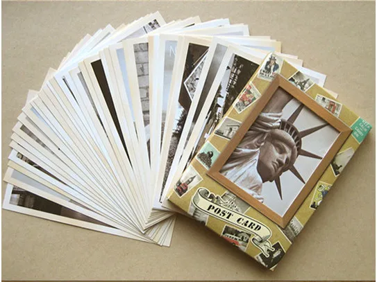 

32pcs/lot Vintage European ancient buildings Postcard,Christmas Postcards Greeting Cards Birthday Message Cards