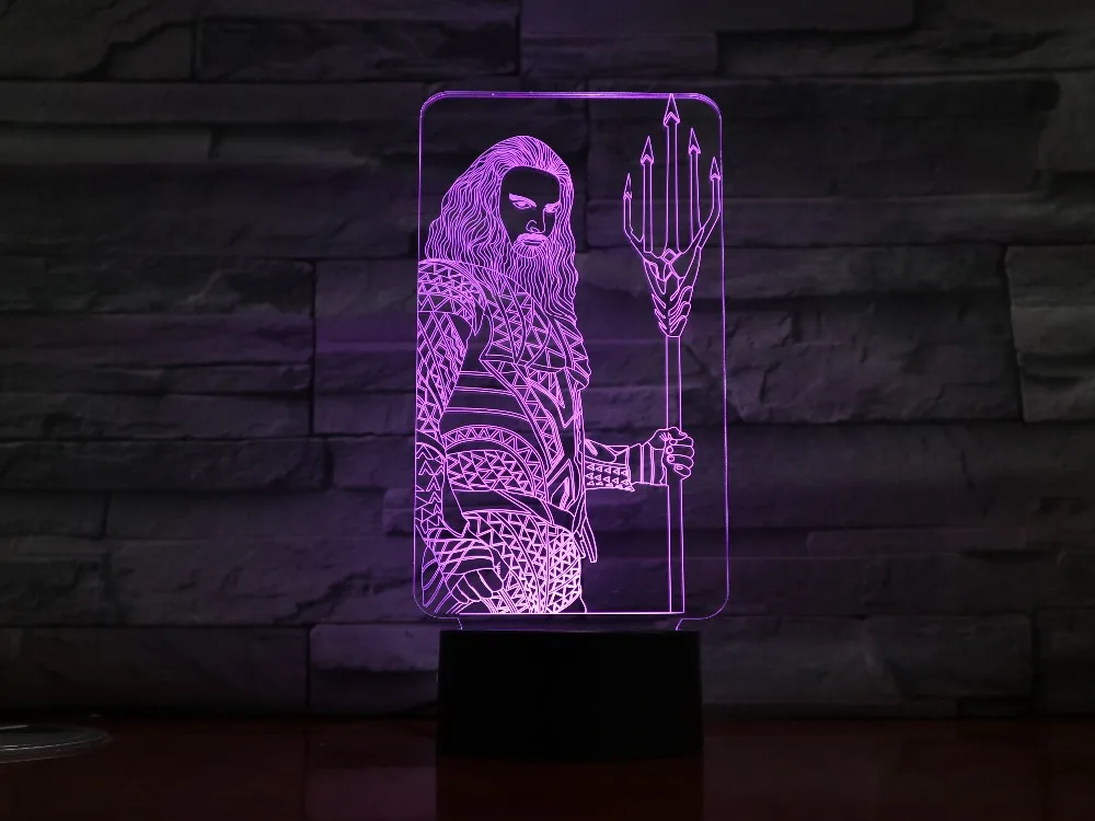 

3D1319 Halloween Gift 3D LED Light Desk Table Decoration Father Gift Kids Holiday Toy USB Flashing 7 Colors Change Lava Lamp
