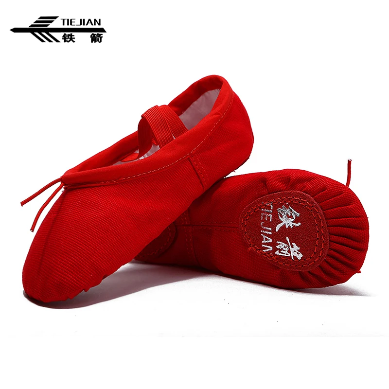TIEJIAN/Танцевальная обувь для балета scarpe ballo женщин мягкая парусиновая