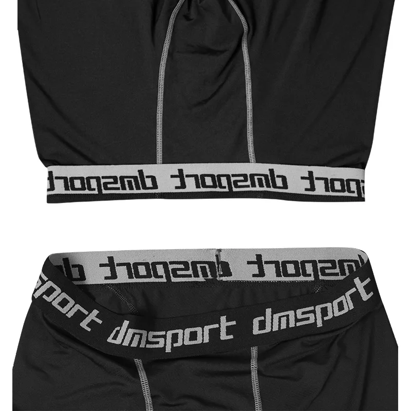 Штаны для бега мужские высокие эластичные колготки со средней Талией Спортивные