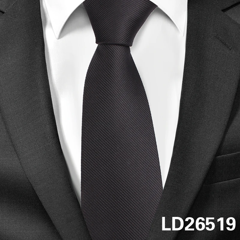 LD26519 Новые однотонные галстуки для мужчин, повседневные Галстуки Для худой шеи, галстуки Gravatas, деловые мужские галстуки, галстуки Corbatas, ширина 6 см, галстук для жениха, вечерние галстуки - Цвет: LD26519