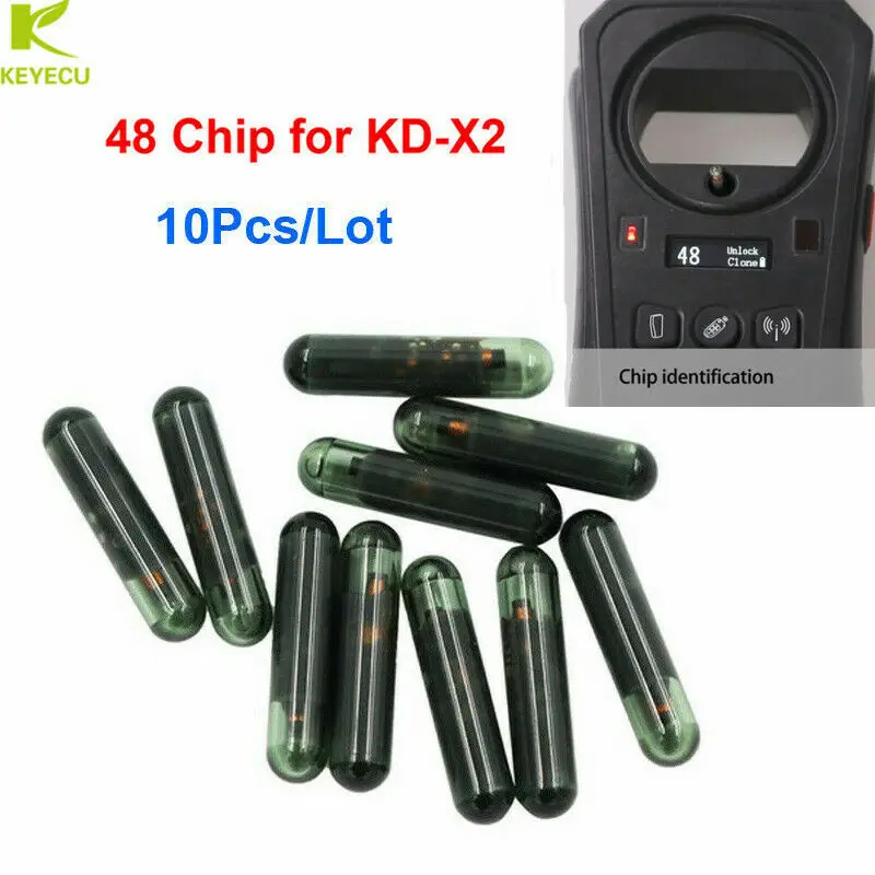 KEYECU 10 шт./лот стекло KD копия 48 ID48 чип транспондер специально для KEYDIY X2 Key Cloner|Ключ