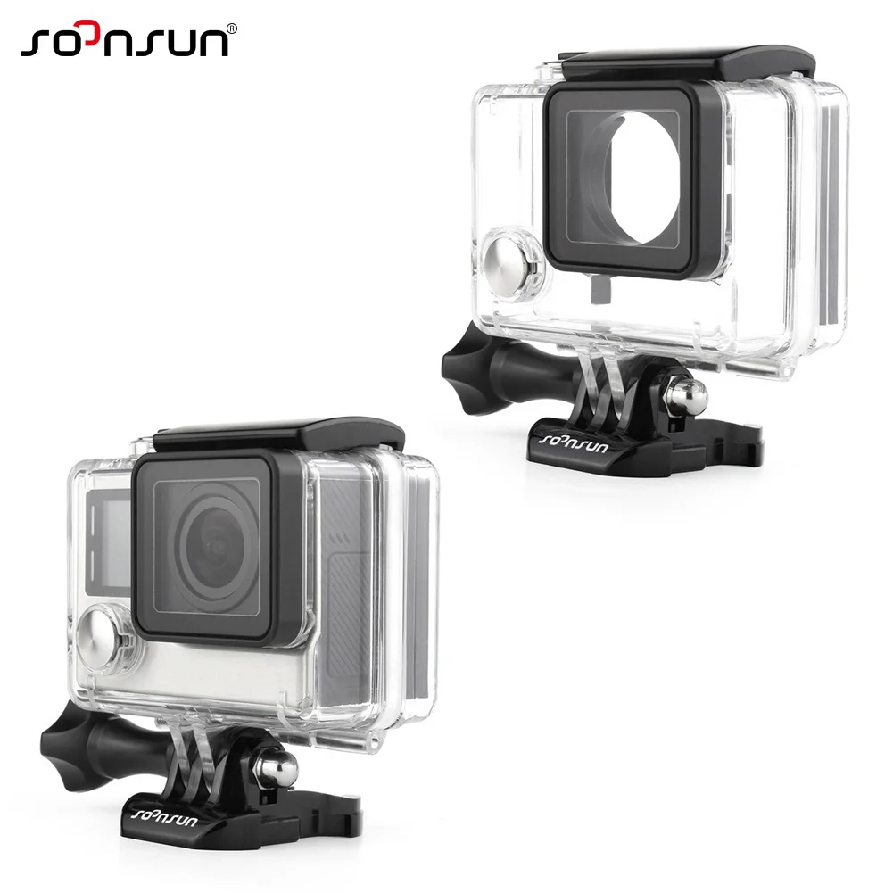 SOONSUN подводный водонепроницаемый чехол для дайвинга с задней крышкой BacPac GoPro Hero 4 3