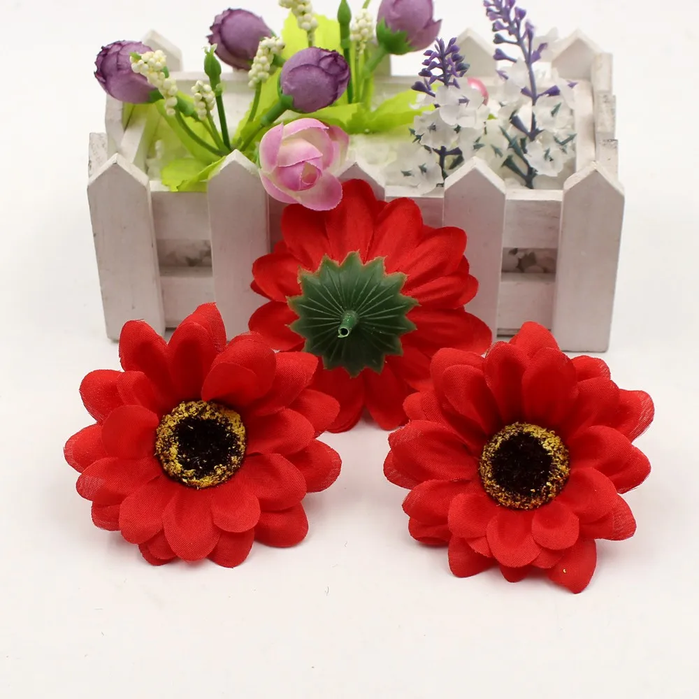 10 шт. искусственные цветы 7 см|artificial flower heads|flower headsunflower artificial flowers |
