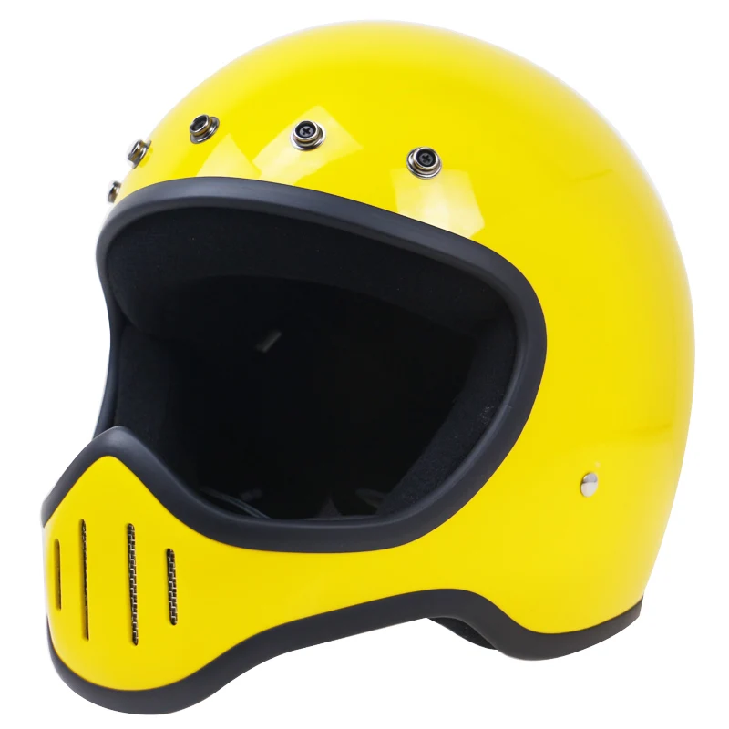 Профессиональный Винтаж мотоциклетный шлем полностью закрывающий лицо MOTO-4 DOT