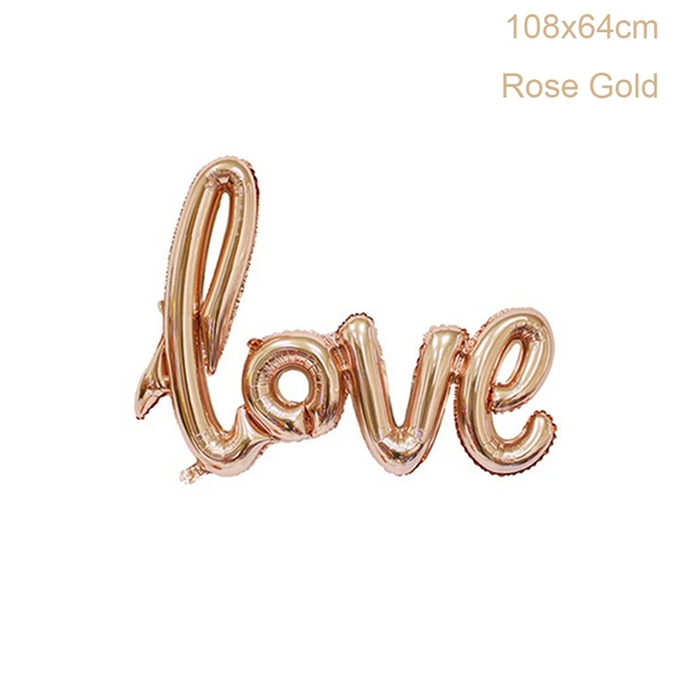 Love Rose Gold 1pcs Йориу с днем рождения конфетти для воздушного шара Латексные Шары Любовь балон фольги Воздушные шары набор Oh Baby Shower мальчик девочка Свадебная вечеринка Декор - Цвет: Love Rose Gold 1pcs