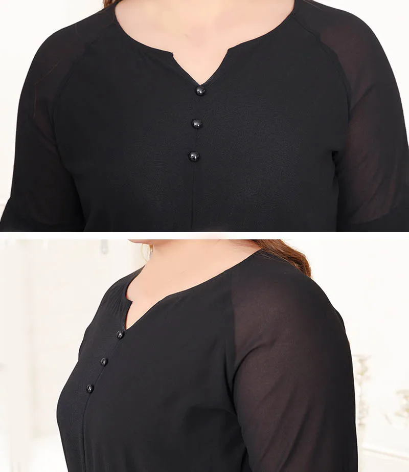 Весенне-летнее женское платье 5XL 6XL 7XL 8XL 9XL 10XL Плюс Размер Бюст 147 см свободное платье большого размера черный цвет