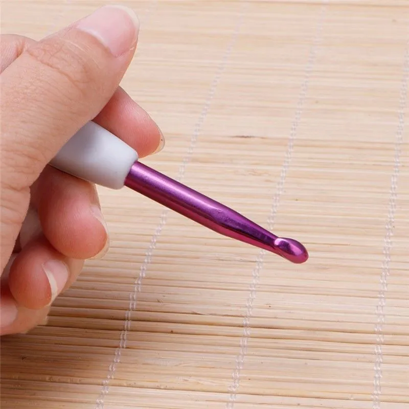 8 шт пластиковые ручки Цветочные Алюминиевые крючки для вязания набор спиц