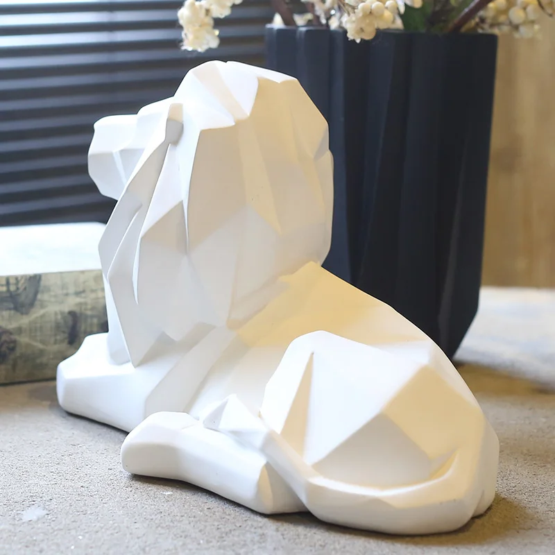 Геометрические модели льва украшения животных полимерные для дома/офиса