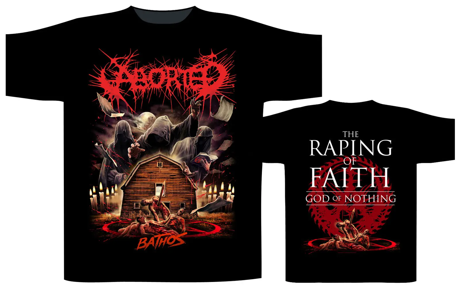 Aborted 'Bathos' T Shirt Neuf et Top Tee 100% хлопок Humor Мужская футболка с круглым вырезом под