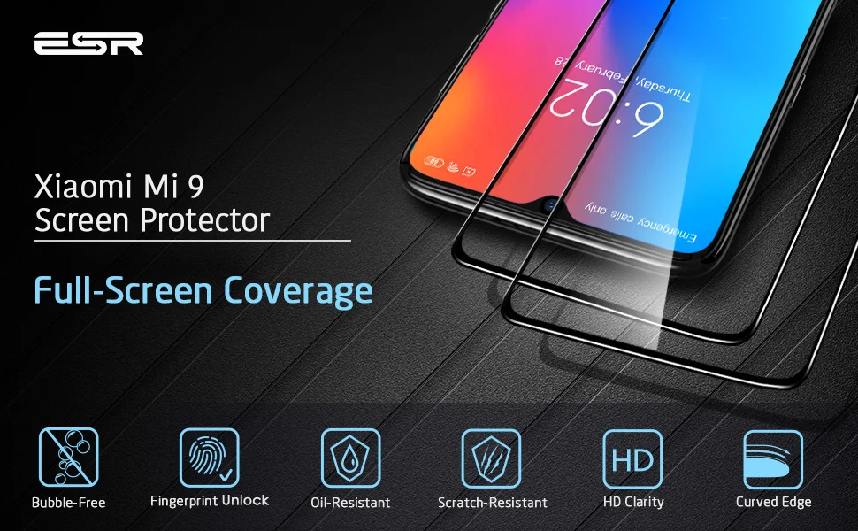 2 шт./лот ESR экран Prorector для Xiaomi Mi 9 pro закаленное стекло 3D полное покрытие телефона пленка Защитное стекло для Xiaomi Mi CC9e