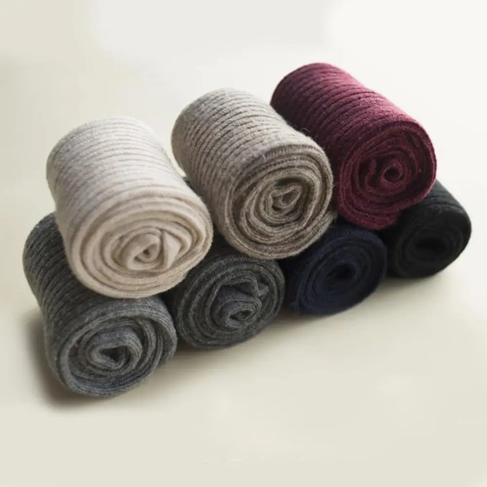 light grey 1 пара, женские гольфы выше колена для девочек весенние, Осенние, зимние теплые вязаные мягкие гольфы однотонные свободные носки - Цвет: light grey