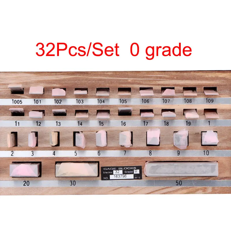 0 grade Shahe 32 шт./компл. 1 класс 0 Класс блок Калибр суппорт инспекционный блок Калибр измерительные инструменты - Цвет: 0 grade
