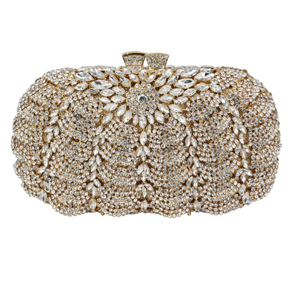 gold silver bag Дизайн клатч, вечерняя сумочка фирменная дизайнерская дамская сумочка вечер красные стразы с украшением в виде кристаллов сумки-клатчи для вечеринок SC166 - Цвет: gold silver bag