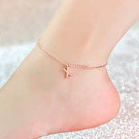 custom letter anklet dangle initial anklet personalized women jewelry bff gift