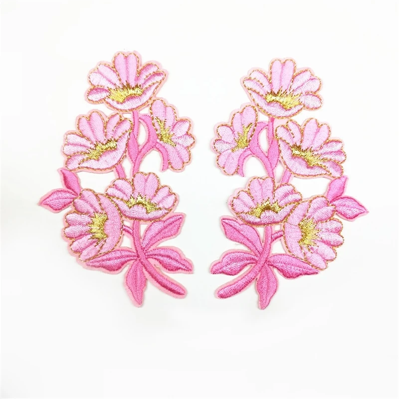6 шт./лот смешивания Цвет полиэстер шить на или гладить цветы патч Женская одежда