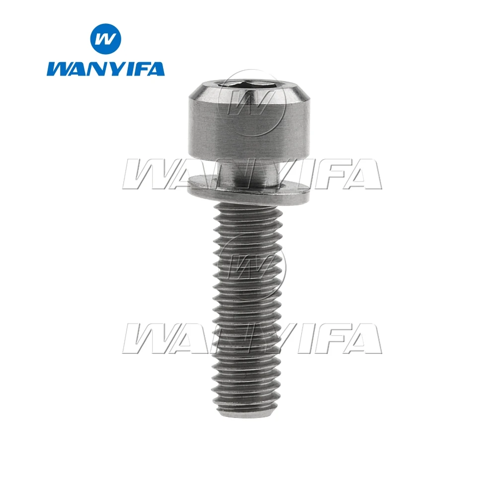 Титановый "Wanyifa" Ti болты M5x16mm M5x18mm M5x20mm для Велосипедный вынос руля болт с внутренним шестигранником с шайбой для велосипеда - Цвет: M5x16mm Original