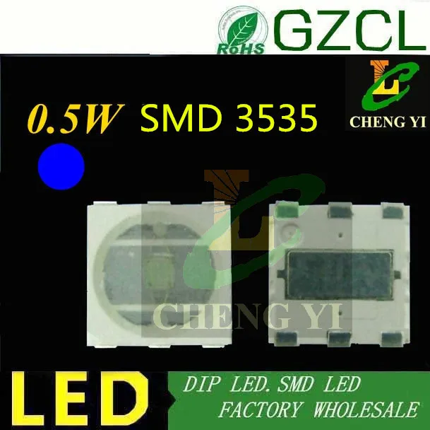 0 5 Вт PLCC 6 smd led Blue 3535 светоизлучающие диоды нм мм чип мА|led table|led panel light fixtureled high bay |
