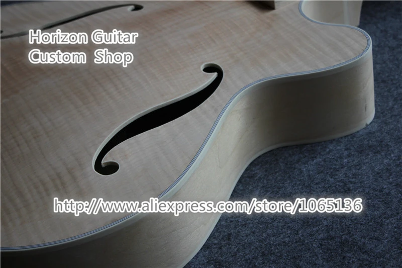 Специально Дизайн L5 Гитары 7 Строки джаз Полые Electrica ra Пламя Топ натуральный Цвет