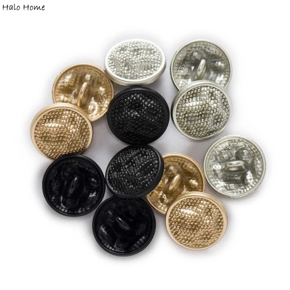 

5pcs Fashion Round Point Metal Shank Button Buttons fit Clothing Coat Repair Sewing Decor Replace and Crafts Make 15-25mm