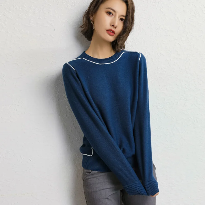 GABERLY O-neck Women Jumpers Cashmere Knitting Long Sleeve Sweaters Woman Winter New Standard Pullovers Ladies Woolen Clothes | Женская