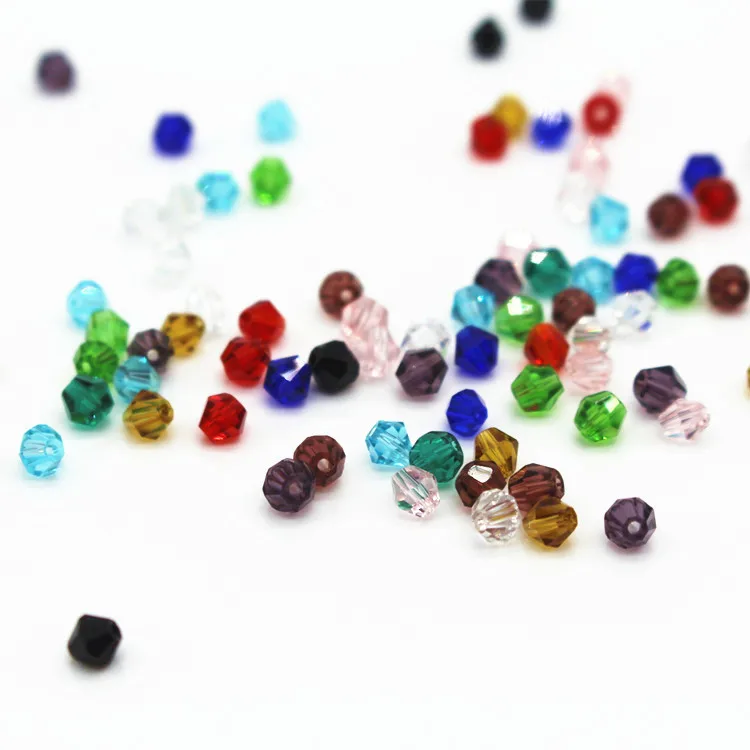 200 шт. стеклянные бусины для биконусов 4 мм|crystal bicones|4mm biconefaceted glass beads 4mm |