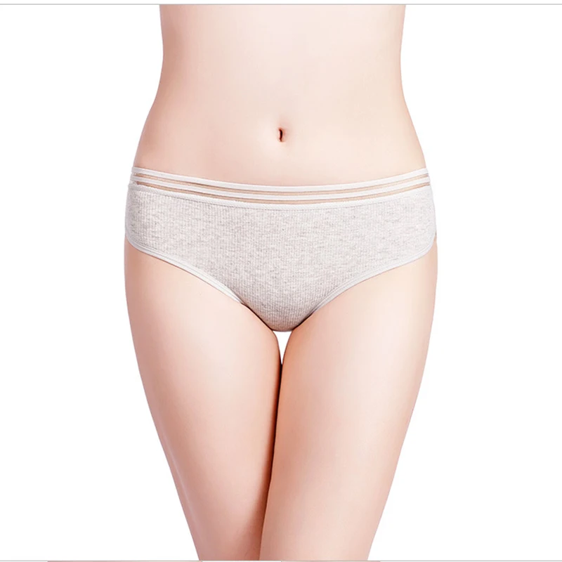 Cotton Soft Women Underwear Mid-Rise Sports Panties Solid Color Knickers Large Size Breathable Briefs Simple Style Underpants 15 |