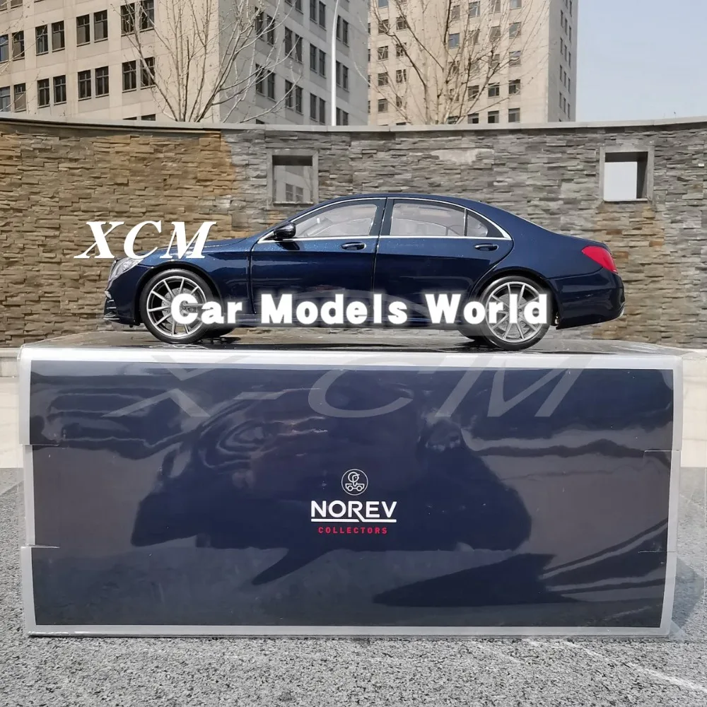 Модель автомобиля под давлением для Norev S-Class A M G-Line 2018 (синий) 1:18 + небольшой
