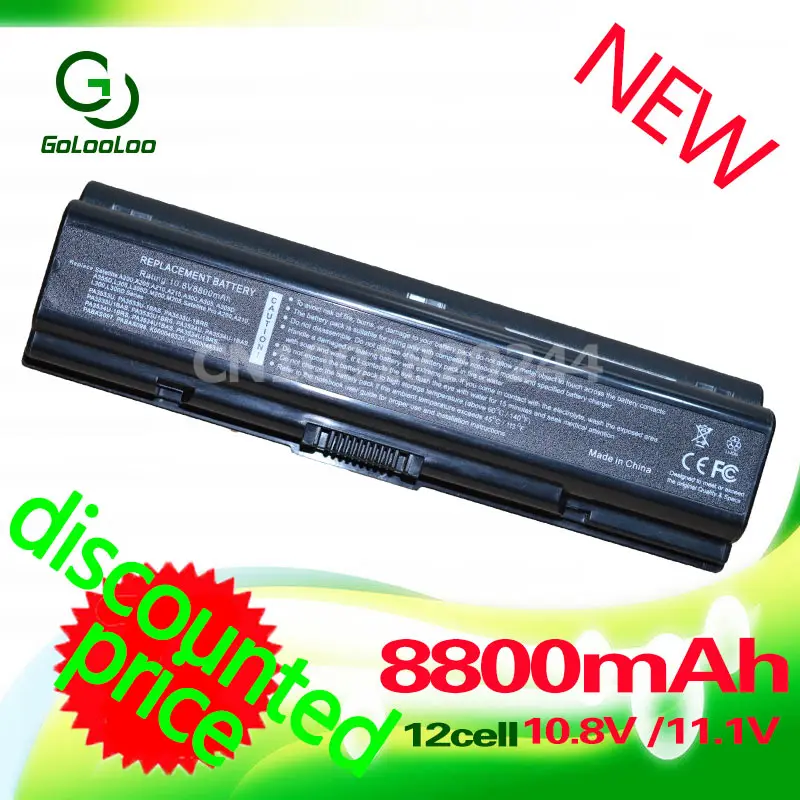 Golooloo 8800 мА/ч Батарея для Toshiba Satellite A305 A305D A505 A350 A350D A355 A355D Pro L550 L450 L300 A200 A210 A350|battery for