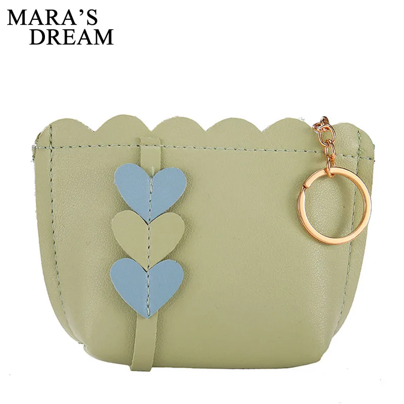 Женский короткий кошелек Mara's Dream милый Дамский для монет красный на молнии с