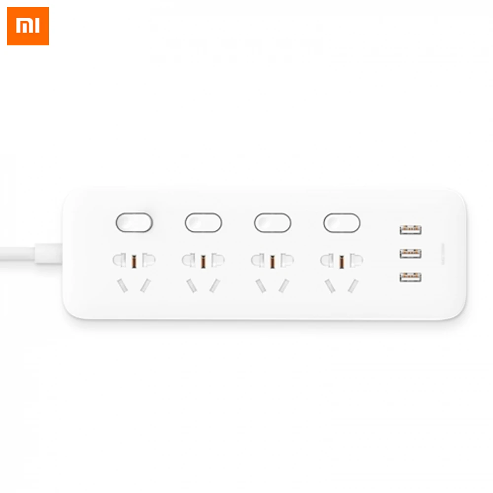 

Удлинитель Xiaomi Mijia с 4 розетками и 3 USB-портами, 5 В, 2,1 А