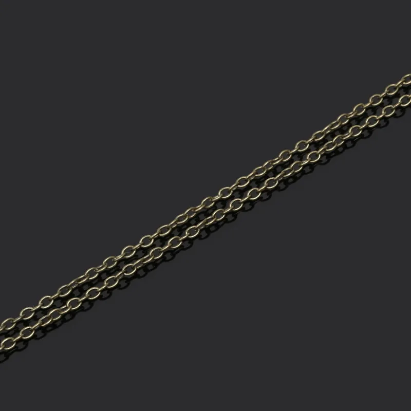 Цепочка для ожерелья 5 м/лот металлическая цепь с родиевым
