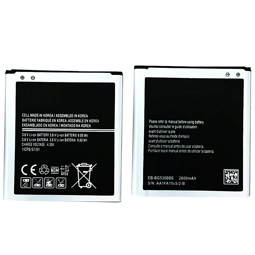 Сменный аккумулятор 2600 мАч для Samsung Galaxy Grand Prime G530 F G530FZ Y H G531 J500 J3(2016)