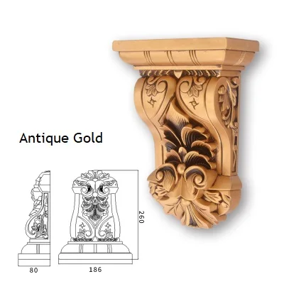 Европейский 26*18,6*8 см пластик Corbel Corbels архитектурная мебель украшения золото серебро античная Ручная роспись - Цвет: 5