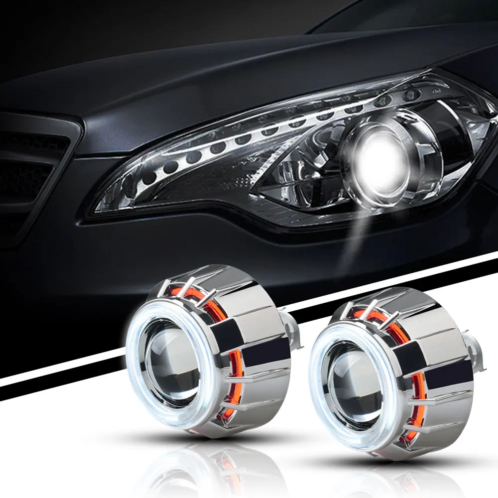 Биксеноновый прожектор LHD 3 дюйма HID 3HQG HQF с двойным ангельским глазом CCFL H1 H7 H4