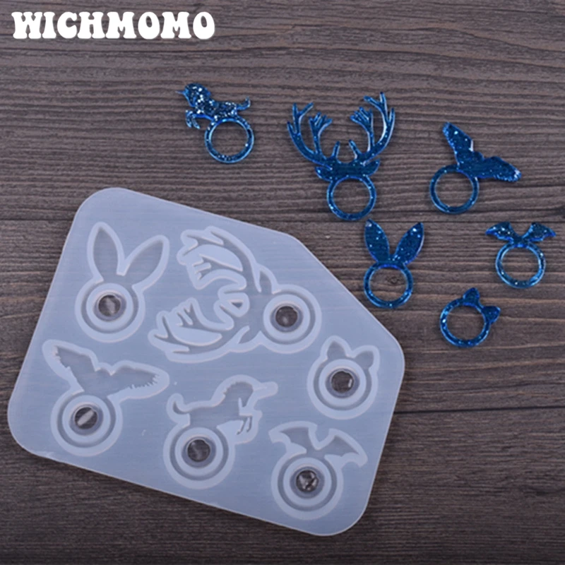 1 шт. прозрачные силиконовые формы для сережек и ожерелий|resin ring mold|ring resin moldmolds for