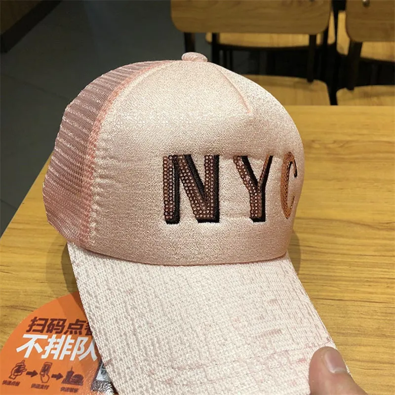 Кепка NYC с блестками для мужчин и женщин дизайнерская теннисная бейсболка из