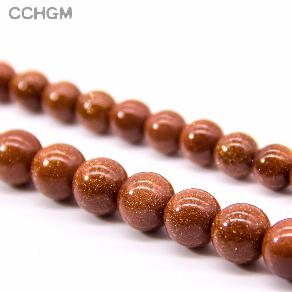Высококачественные бусины из натурального золотого песка CCHGM кварцевые для