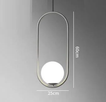 6 Silver gray Новинка, лофт, промышленный стиль, люстра для ресторана, Скандинавская личность, креативная кофейня, бар, овальная кровать, стеклянная люстра - Цвет корпуса: 6 Silver gray