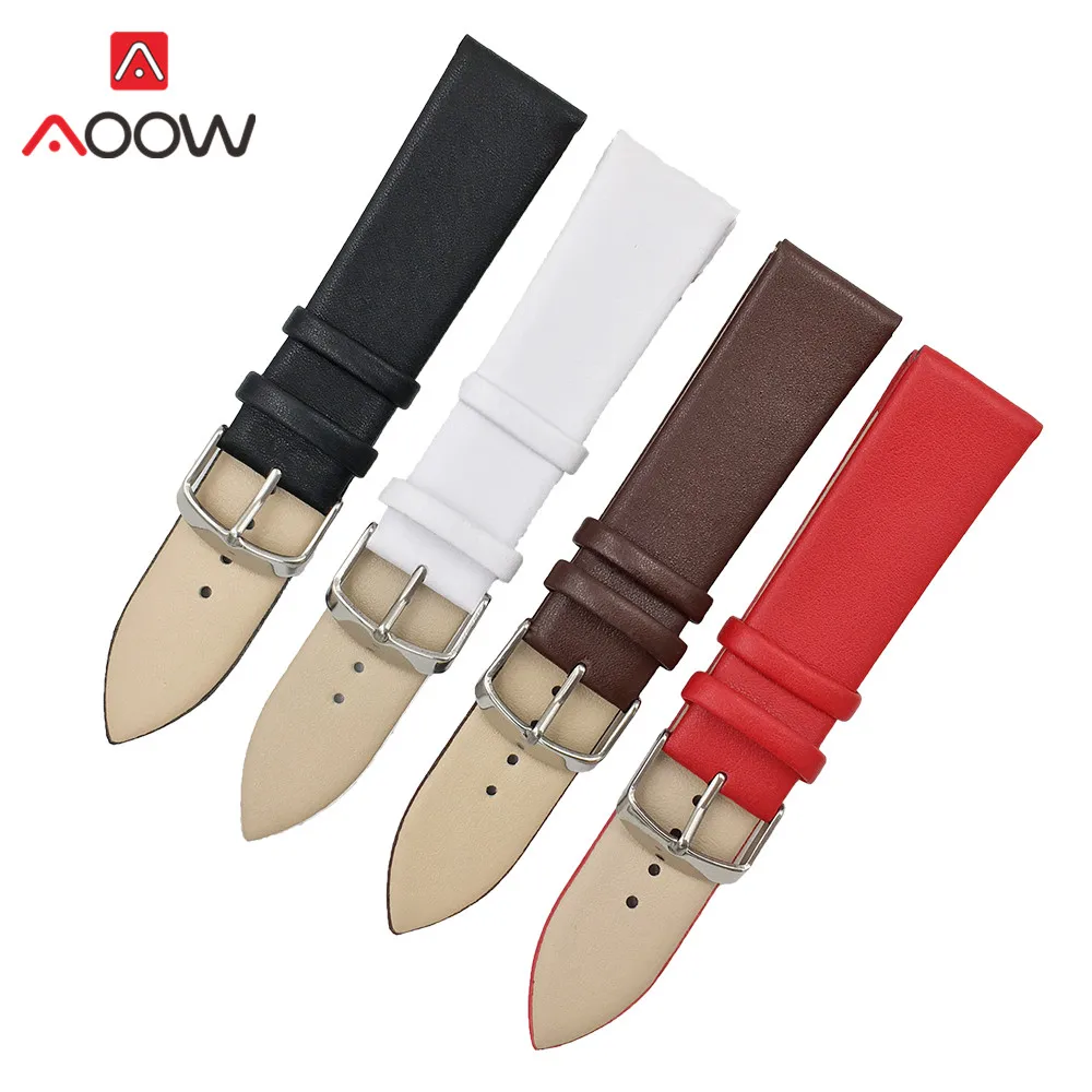 Ремешок кожаный Универсальный для наручных часов мягкий сменный Браслет